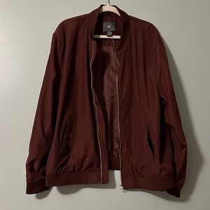 H&M Deep Red Bomber Jacket